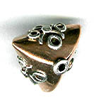 copper sterling Bali bead puffed triangle jpg