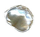 cornflake pearl bead silver