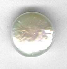 freshwater pearl coin bead white