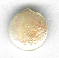 freshwater pearl bead lentil pale peach