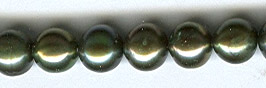 metallic olive green freshwater pearl 5mm round